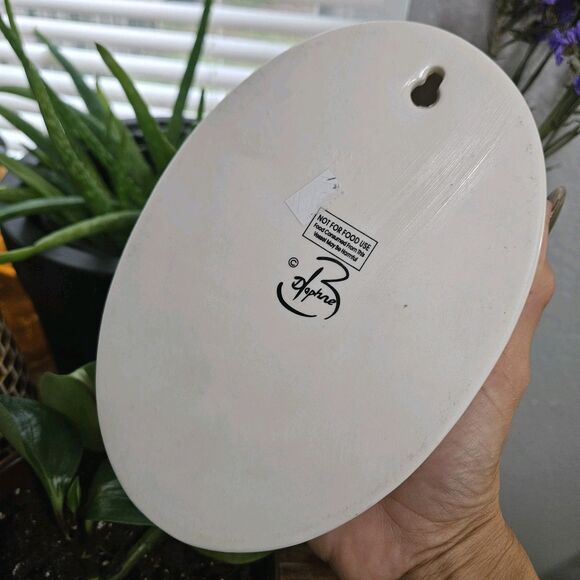 Vtg Wall Pocket Hanging Cream Ceramic Vase Container by Daphne Dragonfly Insect - Picture 2 of 12